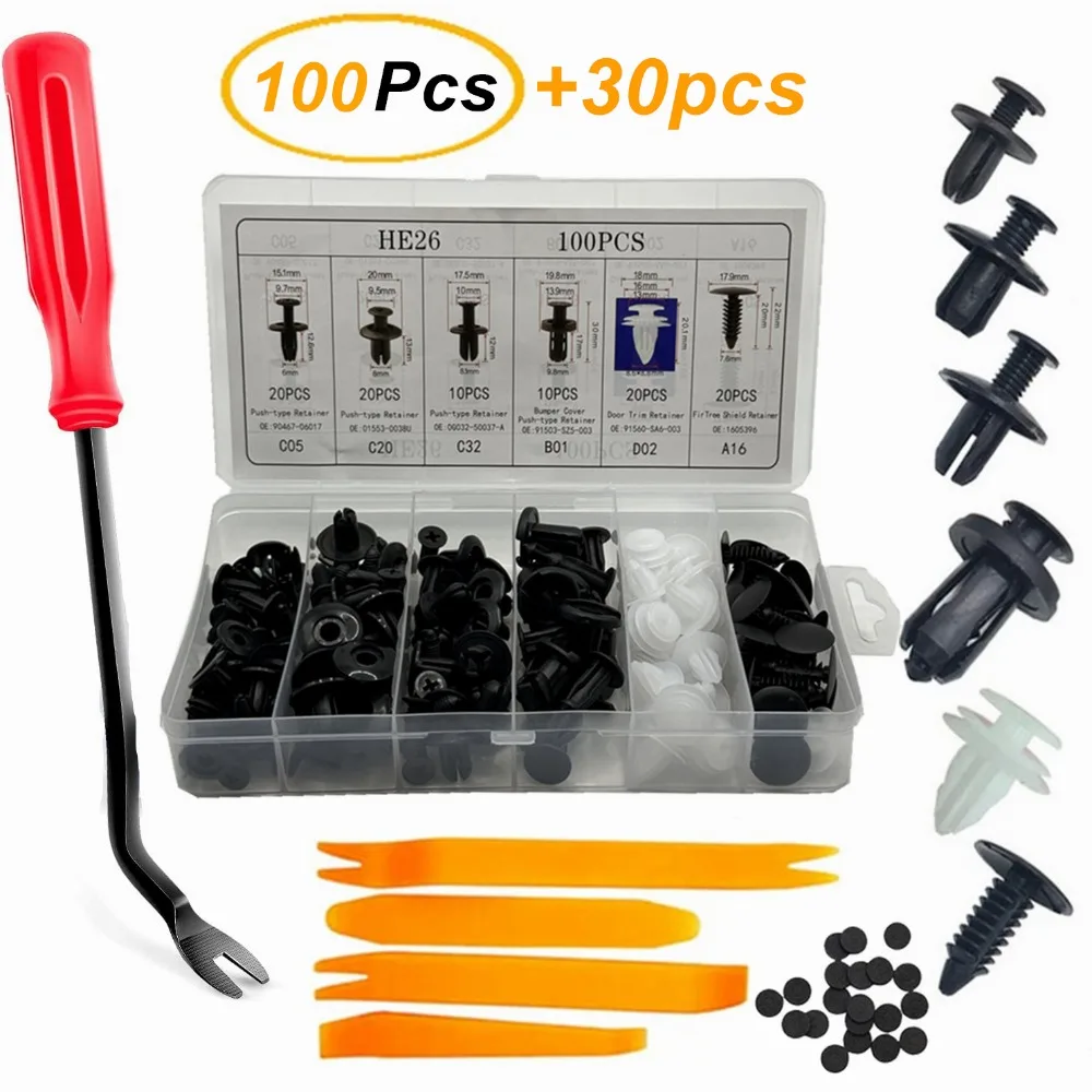 Rivet Setter Tool - ใหม่ 100pcs รถคลิปพลาสติก Fender Rivet Fastener
