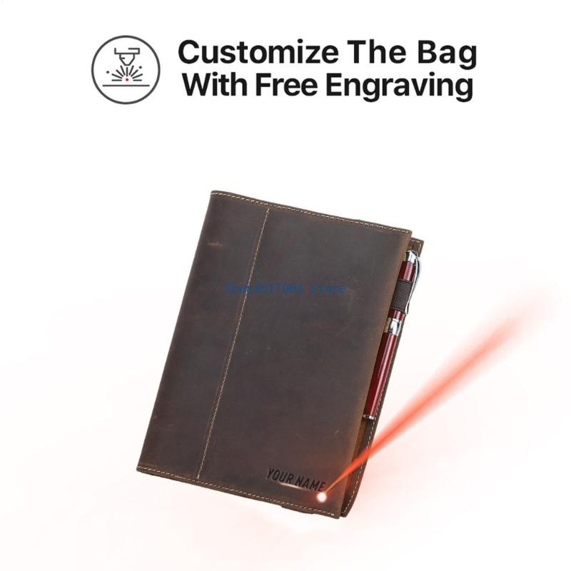 Leather Work Diary Covers - ปกวารสารแบบพกพา T3LB พร้อมหน้ามีเส้นสำหรับการวางแผน การเขียนบันทึกประจำวัน