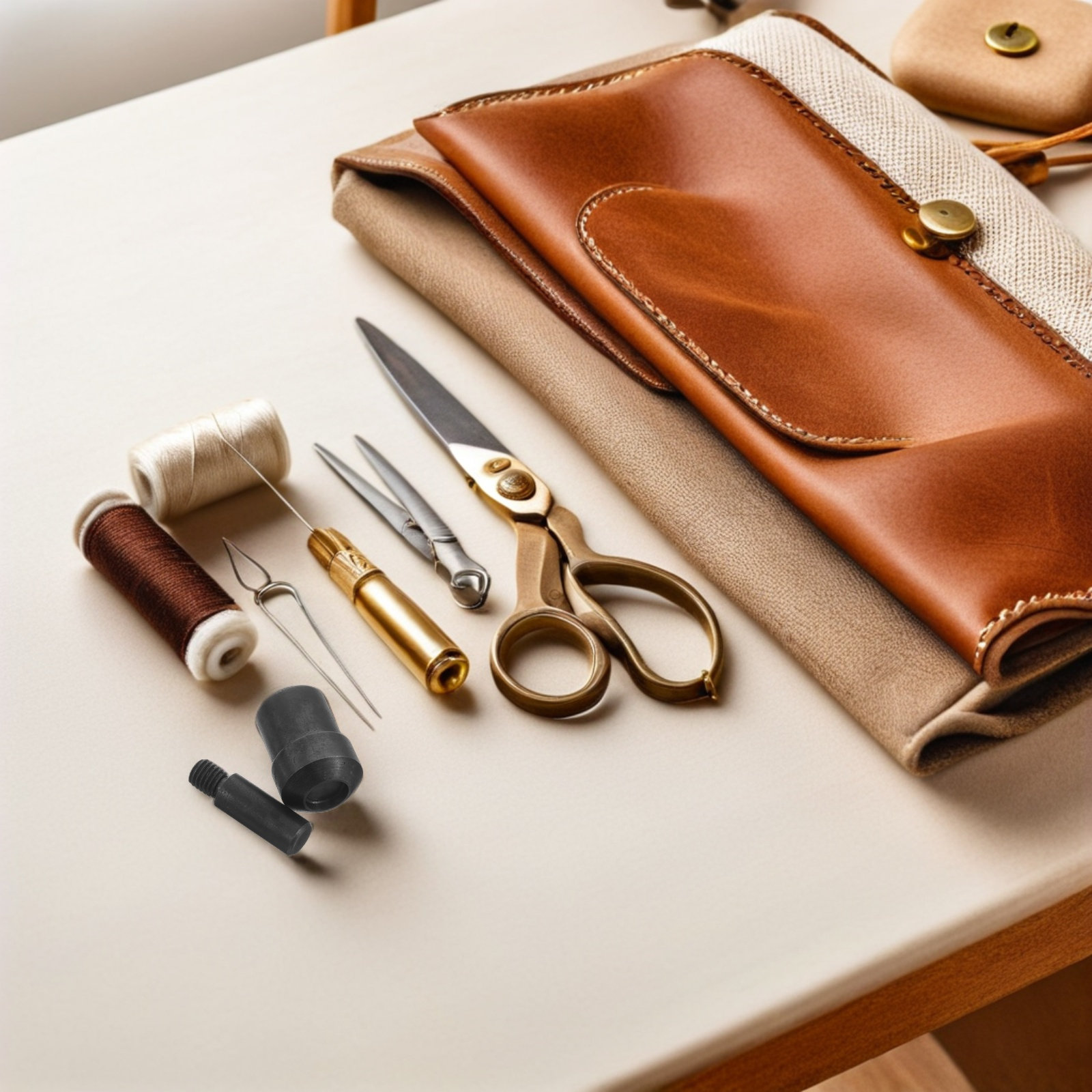 Leatherwork Hand Press - 2 ชิ้น แม่พิมพ์ตอกหมุด สำหรับเครื่องกดมืองานหนัก อุปกรณ์เสริมเครื่องมือติดตั้งตัวยึด สำหรับงานหนัง