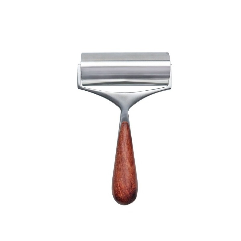 Leatherwork Hand Press - ลูกกลิ้งกดรอยพับหนังแบบใช้มือ พร้อมล้อกดขนาดใหญ่และด้ามจับไม้ สำหรับงานตกแต่งขอบหนัง