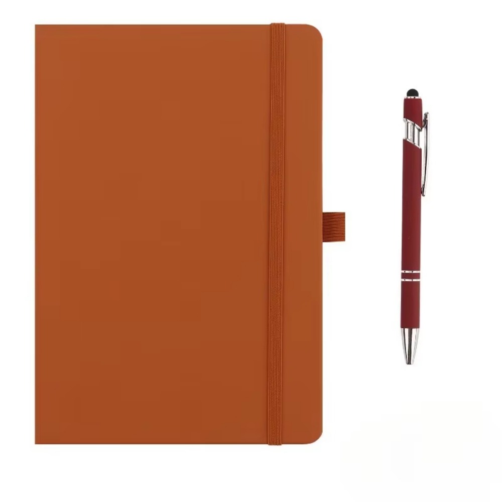 Leather Work Diary Covers - สมุดโน้ตขนาดพกพาพร้อมสายยางยืด ปกหนัง สมุดบันทึกนักเรียน a6 สมุดไดอารี่แบบมีเส้นบรรทัด สำหรับทำงาน